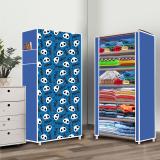 EZ DEAL STORE 6 Shelf Before Christmas Printed PP Collapsible Wardrobe (Finish Color - Before Christmas Elegant Printed, DIY(Do-It-Yourself))