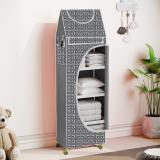 TRESCHIK Baby Wardrobe 5 Shelve With Wheels Carbon Steel Collapsible Wardrobe (Finish Color - Cabinet Indias 1st Print, DIY(Do-It-Yourself))