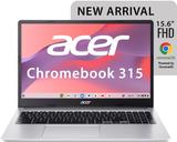 Acer Intel Celeron Dual Core - (8 GB/128 GB HDD/128 GB SSD/128 GB EMMC Storage/Chrome OS) CB315--4H Chromebook (15.6 inch, Silver)