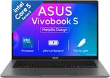 ASUS Vivobook S14 (2025)(i5 14th Gen) with Office 2024 + M365 Basic* Backlit Keyboard Intel Core 5 210H - (16 GB/512 GB SSD/Windows 11 Home) S3407VA-LY080WS Thin and Light Laptop (14 inch, Matte Gray, 1.4 kg, With MS Office)