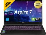 Acer Aspire 7 Intel Core i7 13th Gen 13620H - (16 GB/1 TB SSD/Windows 11 Home/6 GB Graphics/NVIDIA GeForce RTX 3050/144 Hz) A715-79G Gaming Laptop (15.6 Inch, Flame Black, 1.99 kg)