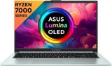 ASUS Vivobook Go 15 OLED, with Backlit Keyboard, AMD Ryzen 3 Quad Core 7320U - (8 GB/512 GB SSD/Windows 11 Home) E1504FA-LK323WS Thin and Light Laptop (15.6 Inch, Green Grey, 1.63 Kg, With MS Office)