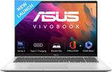 ASUS Vivobook 16 (2025) with Office 2024 + M365 Basic, AI PC Intel Core Ultra 5 - (16 GB/512 GB SSD/Windows 11 Home) X1607CA-MB142WS Laptop (16 Inch, Cool Silver, 1.88 Kg, With MS Office)