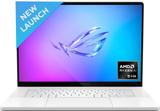 ASUS ROG Zephyrus G16 (2024) - AI PC, with 90W battery, AMD Ryzen AI 9 12 Core HX 370 - (32 GB/2 TB SSD/Windows 11 Home/8 GB Graphics/NVIDIA GeForce RTX 4070/240 Hz/105 W) GA605WI-QR067WS Gaming Laptop (16 Inch, Platinum White, 1.85 Kg, With MS Office)