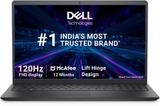DELL 15 AMD Ryzen 3 Quad Core 7320U - (8 GB/512 GB SSD/Windows 11 Home) DC15255 Thin and Light Laptop (15.6 Inch, Carbon Black, 1.90 Kg, With MS Office)