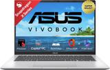 ASUS Vivobook 14 (2025) with Office 2024 + M365 Basic*, Backlit Keyboard, Qualcomm Snapdragon X - (16 GB/512 GB SSD/Windows 11 Home) X1407QA-LY058WS Thin and Light Laptop (14 inch, Cool Silver, 1.49 Kg, With MS Office)