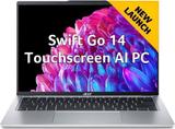 Acer Swift Go 14 TouchScreen AI PC Intel Core Ultra 5 125H - (16 GB/512 GB SSD/Windows 11 Home) SFG14-73T-58PZ Thin and Light Laptop (14 Inch, Pure Silver, 1.3 Kg, With MS Office)