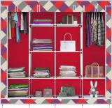 G Genipap Unique D2 Diamond Wall Print Metal 1 Door Wardrobe (Finish Color - Light Red, DIY(Do-It-Yourself))