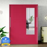 Godrej Interio Slide N Store Pro Plus Sliding Door Metal Almirah (Finish Color - Textured Blush Red, Knock Down)