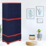 Supreme Fusion 02 BDR 1 - Red & Blue Plastic Cupboard (Finish Color - Red & Blue, DIY(Do-It-Yourself))