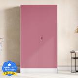 Godrej Interio Slimline 2 Door with Locker Metal Almirah (Finish Color - Dusty Rose, Knock Down)