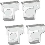 Circle Silver Rod Rail Bracket, Curtain Knobs Metal (Pack of 2)