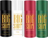 OSCAR Big Shot Deodorant Jazz Club, Privee & Eros (150ml each) Deodorant Spray  -  For Men (600 ml, Pack of 4)