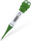 Carent DMT437 Frog Waterproof Flexible Tip Digital Thermometer with Fever Alarm for Kids Thermometer (Green)