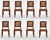 JeenWood Solid Wood Dining Chair (Set of 8, Finish Color - Honey Finish 3)