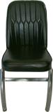 Rup Leatherette Dining Chair (Set of 1, Finish Color - Black)