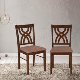 @Home by nilkamal Alice Solid Wood Dining Chair (Set of 2, Finish Color - Antique Cherry)