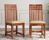 Allie Wood Sheesham ( Rosewood ) Solid Wood Dining Chair (Set of 2, Finish Color - Hone teak finish)