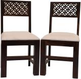 Anubhav Handicrafts Wooden Dining Chair Solid Wood Dining Chair (Set of 2, Finish Color - walnut)