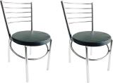 GOYALSON Dining chair for home office restaurants hotels banquet hall chair Metal Dining Chair (Set of 2, Finish Color - black)