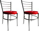 P P CHAIR Leatherette Dining Chair (Set of 2, Finish Color - red)