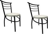 GOYALSON DINING HOME RESTAURANT CHAIR Metal Dining Chair (Set of 2, Finish Color - BLACK GREY)