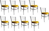 NEW GOYAL FURNITURE Comfortable Dining Chair for Home Hotel Restaurant Leatherette Dining Chair (Set of 9, Finish Color - YELLOW)