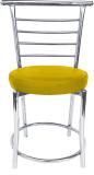 RW REST WELL RW-158 Comfortable Multi Purpose with a Leather Cushion Metal Dining Chair (Set of 1, Finish Color - Yellow)