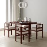 Wopno Furniture Pure Sheesham Solid Wood 4 Seater Dining Set (Finish Color -Maple Honey, Knock Down)