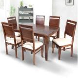 Flipkart Perfect Homes Dining Table with 6 Chairs for Home | Dining Room Sets for Restraunts Solid Wood 6 Seater Dining Set (Finish Color -Brown, DIY(Do-It-Yourself))