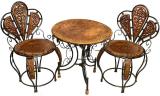 Casa Trading Metal 2 Seater Dining Set (Finish Color -Brown, DIY(Do-It-Yourself))