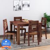 Flipkart Perfect Homes PureWood Sheesham 4 Seater Dining Set (Finish Color -Teak, DIY(Do-It-Yourself))