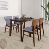 Nilkamal Kylo Engineered Wood 4 Seater Dining Set (Finish Color -Brown, Knock Down)