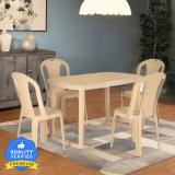 Nilkamal Shahenshah Rectangular Plastic 4 Seater Dining Set (Finish Color -Marble Beige, DIY(Do-It-Yourself))