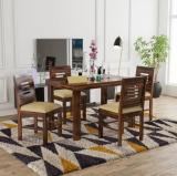 Flipkart Perfect Homes Pure Sheesham Wood Four Seater Dining Set Solid Wood 4 Seater Dining Set (Finish Color -RT Beige, DIY(Do-It-Yourself))