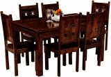 APRODZ Solid Wood 6 Seater Dining Set (Finish Color -Walnut finish, DIY(Do-It-Yourself))