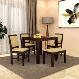 Douceur Furnitures Solid Sheesham Wood Four Seater Dining Set For Dining Room / Restaurant. Solid Wood 4 Seater Dining Set (Finish Color -Walnut, DIY(Do-It-Yourself))