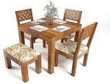 Shree Shyam Dining set in pure sheesham wood solid wood (finish type- polished, (DIY)) Solid Wood 4 Seater Dining Set (Finish Color -neutral finish, DIY(Do-It-Yourself))