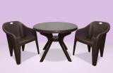 ARLAVYA Plastic 2 Seater Dining Set (Finish Color -Dark Brown, DIY(Do-It-Yourself))