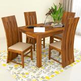 Taskwood Furniture Solid Sheesham Wood 4 Seater Dining Set For Dining Room / Restaurant. Solid Wood 4 Seater Dining Set (Finish Color -Honey Finish 1, Optional Installation Available)