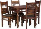 jangid Handicraft Sheesham Solid Wood 4 Seater Dining Table With 4 Chairs Dining Room Furniture Solid Wood 4 Seater Dining Set (Finish Color -Brown Finish, DIY(Do-It-Yourself))