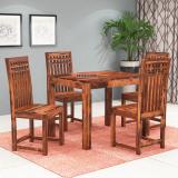 Shree Jeen Mata Enterprises SJME Solid Sheesham Wood 4 Seater Dining Table With 4 Chairs For Dining Room Solid Wood 4 Seater Dining Set (Finish Color -Natural Finish, DIY(Do-It-Yourself))