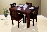 Cherry Wood Rosewood (Sheesham) Solid Wood 4 Seater Dining Set (Finish Color -Brown, DIY(Do-It-Yourself))