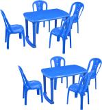 swagath furniture 4 Seater Dining Table Set OF 2 Plastic 4 Seater Dining Set (Finish Color -Blue, DIY(Do-It-Yourself))