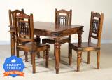 JeenWood Beautiful Dining Set In Sheesham Wood In Living Room Solid Wood 4 Seater Dining Set (Finish Color -Natural Teak, DIY(Do-It-Yourself))