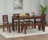 DRYLC FURNITURE Sheesham Wood Six Seater Dining Set For Dining Room/ Hotel/ Kitchen/ Restaurant Solid Wood 6 Seater Dining Set (Finish Color -Brown Finish 3, DIY(Do-It-Yourself))