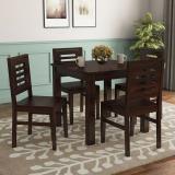 Taskwood Furniture Solid Sheesham Wood Dining Chairs For Dining Room/ Study Room | Solid Wood 4 Seater Dining Set (Finish Color -Walnut finish, DIY(Do-It-Yourself))