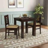 DECORWOOD Solid Sheesham Wood Two Seater Dining Set For Dining Room, Restaurant . Solid Wood 2 Seater Dining Set (Finish Color -Walnut Finish 1, DIY(Do-It-Yourself))