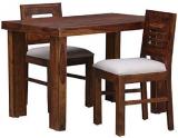 WayWood Solid Sheesham Wood 2 Seater Dining Table Set With 2 Chair For Dining Room Solid Wood 2 Seater Dining Set (Finish Color -Teak Finish, DIY(Do-It-Yourself))