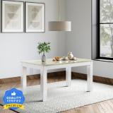 Godrej Interio Ivana Solid Wood 6 Seater Dining Table (Finish Color - White, Knock Down)